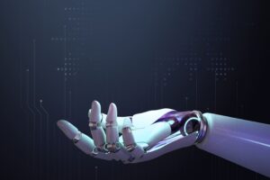 3d Robot Hand Background Ai Technology Side View 300x200